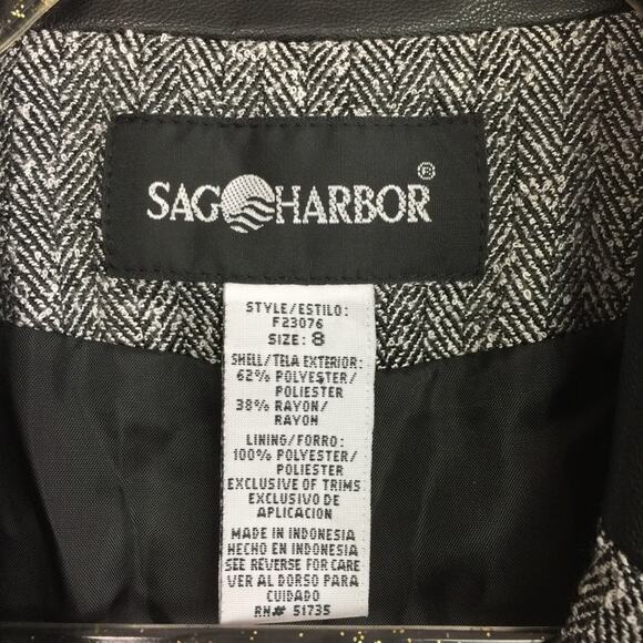 • SAG HARBOR • Vintage Tweed Blazer Sz 8 - Picture 5 of 8